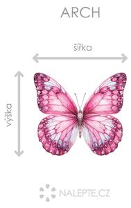 Růžový motýl arch 45 x 40 cm