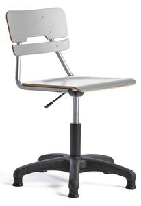 AJ Produkty Židle LEGERE, výškově nastavitelná, široký sedák, s kluzáky, V 400-520 mm, šedá