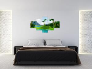Obraz - Jezera v jungli (125x70 cm)