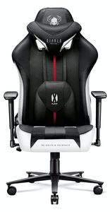 Látková herní židle Diablo X-Player 2.0 Normal Size: bílo-černá Diablochairs 6Q-MTRB-7E6G
