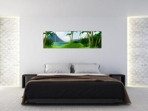 Obraz - Jezera v jungli (170x50 cm)