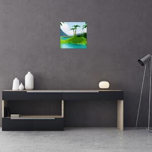 Obraz - Jezera v jungli (30x30 cm)