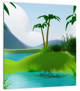 Obraz - Jezera v jungli (30x30 cm)