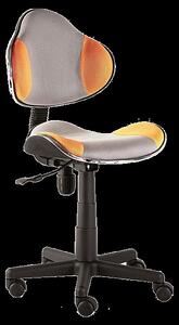SIGNAL SIG Dětská otočná židle Q-G2 oranžová/šedá