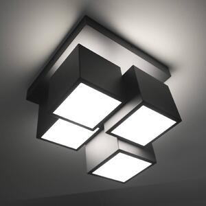 JUST LIGHT. LED stropní svítidlo Tetris, železo, 3000 K, černé