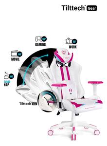 Herní židle Diablo X-Ray Normal Size: Bílo-růžová Diablochairs 1213