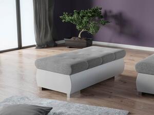 Čalouněný taburet Herkules velký, Potah: ekokůže Soft 017 (bílá) + Soul 17 5903211403163