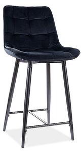 SIGNAL SIG Barová židle CHIC H-2 velvet černá