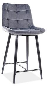 SIGNAL SIG Barová židle CHIC H-2 velvet šedá