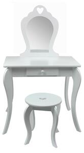 Moderní dětský toaletní stolek v bílé barvě