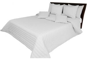Prošívaný jednobarevný přehoz na postel světle šedé barvy