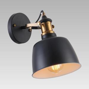 PREZENT 46305 FAMOSA nástěnné svítidlo 1xE27 / 40W, matná černá / bílá / antická mosaz