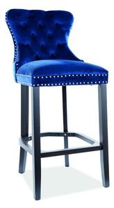 SIGNAL SIG Barová židle AUGUST H-1 velvet modrá