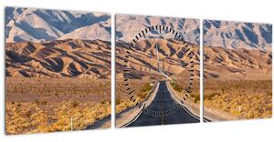 Obraz - Death Valley, Kalifornie, USA (s hodinami) (90x30 cm)