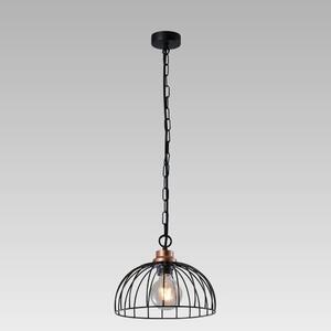 PREZENT 75465 BASKET závěsné svítidlo 250 mm 1xE27 / 60W, černá / červená měď