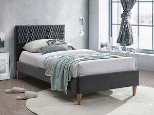 SIGNAL SIG Čalouněná postel AZURRO velvet šedá 90x200
