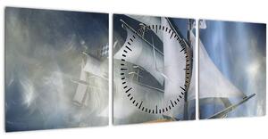 Obraz - Loď duchů (s hodinami) (90x30 cm)