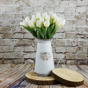Umělý tulipán krémovo- bílý- 43 cm, č. 9