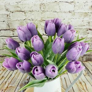 Umělý tulipán fialový- 43 cm, č. 19
