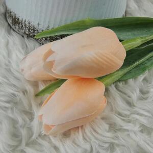 Umělý tulipán světle broskvový- 43 cm, č. 23