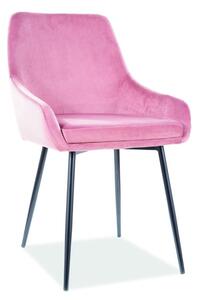 SIGNAL SIG Jídelní židle ALBI velvet růžová