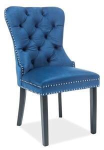 SIGNAL Jídelní židle AUGUST velvet modrá