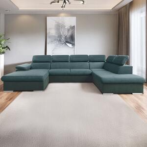 Sedací souprava COOL II | 191x343x220 cm | rozkládací + 2x úložný prostor | LEVÁ | tyrkysová 12/24
