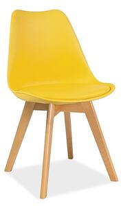 SIGNAL SIG Jídelní židle KRIS buk/žlutá
