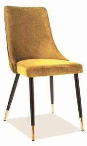 SIGNAL SIG Jídelní židle PIANO velvet žlutá