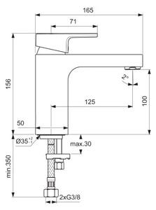 Ideal Standard A7105AA - Umyvadlová baterie EDGE 15,6 cm lesklý chrom