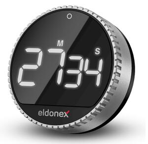 ELDONEX ECL-1210-SL - Minutka QuickCount 3xAAA stříbrná/černá