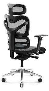 Kancelářská ergonomická židle Diablo V-Commander: černo-šedá Diablochairs 68-DVBO-6KIF