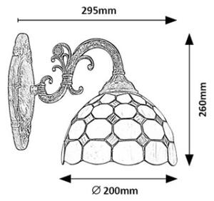 Brilagi - Tiffany vitrážová nástěnná lampa DORAN 1xE27/40W/230V