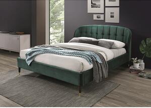 SIGNAL SIG Čalouněná postel LIGURIA velvet zelená 160x200