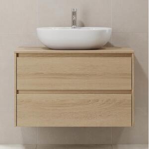 Koupelnová skříňka TRONDHEIM pro umyvadlo 90 cm dub