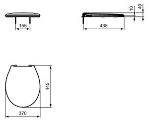 Ideal Standard W835001 - Záchodové prkénko bílá