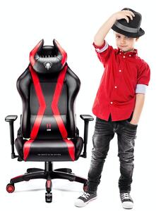 Dětská otočná herní židle Diablo X-Horn 2.0 Kids size: černo-červená Diablochairs 2N-FQKM-IPNF