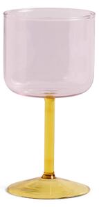 Sklenice na víno Tint Pink/Yellow – set 2 ks