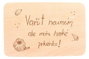 InDecor Dřevěné prkénko Vařit neumím, 30 x 20 x 1 cm