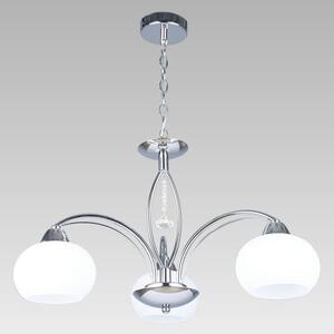 PREZENT 61457 ARAGONA závěsné svítidlo 3xE27 / 60W, chrom, bílá