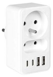 Rozbočovací zásuvka 2Z + 2xUSB-C + 2xUSB-A