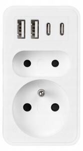 Rozbočovací zásuvka 2Z + 2xUSB-C + 2xUSB-A