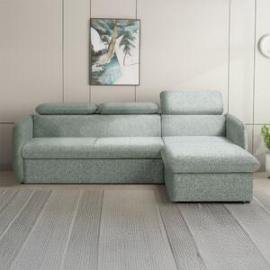 Malá sedací souprava SLIM | 235x179 cm | PRAVÁ | rozkládací + úložný prostor | VÝBĚR TKANIN