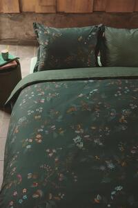 Pip Studio povlečení Kawai Flower Green, 200x200 + 2x 70x90, bavlněný perkál (Luxusní perkálové povlečení na francouzskou postel)