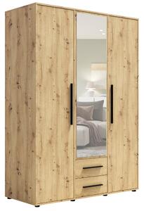 MAXIONE a | šatní skříň SZ3D2SZ MX-12 se zrcadlem | 150 cm | artisan
