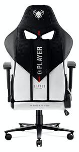 Látková herní židle Diablo X-Player 2.0 King Size: bílo-černá Diablochairs EV-4PJB-7Q01