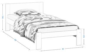 Magnat Bílá postel Serena 90 x 200 cm