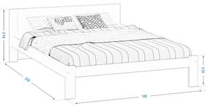 Magnat Bílá postel Serena 160 x 200 cm