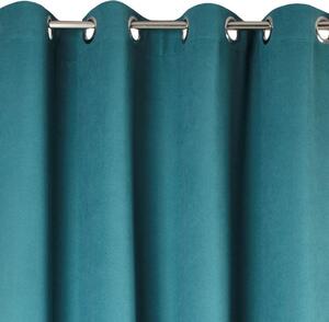 Luxusní zatemňovací hotové závěsy na okna v tyrkysové barvě 140 x 250 cm