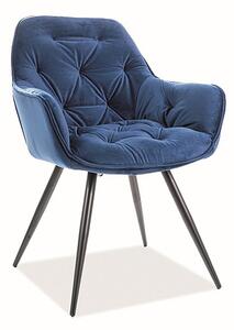 SIGNAL Jídelní židle/křeslo CHERRY 86 velvet modré